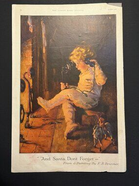 "And Santa Don't Forget" by E.S. Brunner Ad Ladies Home Journal Dec 1919 (AD006)